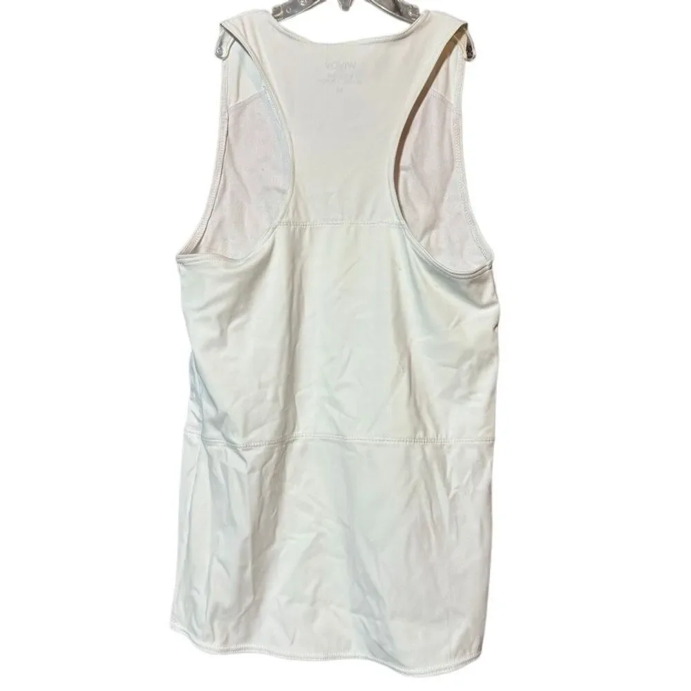 WIVOV CORE Chest Binder Full Length Tank Shirts CB09 - Racerback White Medium